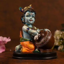 Load image into Gallery viewer, Beautiful Blue Bal Gopal With Brown Matki