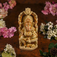 Load image into Gallery viewer, Blissful Cream Ganesha Decorative Showpiece