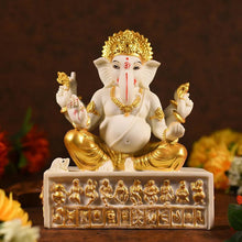 Load image into Gallery viewer, Sitting Ganesha With Zodiac Sign On Stand