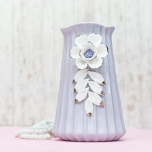 Load image into Gallery viewer, Dual Tone Purple White Flower Vase