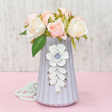 Load image into Gallery viewer, Dual Tone Purple White Flower Vase