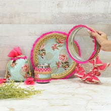 Load image into Gallery viewer, Blooming Peonies Floral Karwa Chauth Thali Set