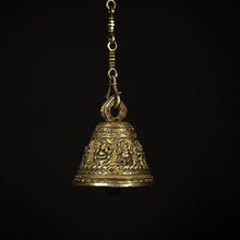 Load image into Gallery viewer, Antique Brass Ganesha Hanging Bell