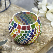 Load image into Gallery viewer, Gorgeous Handcrafted Colorful Mosaic T-light Holder
