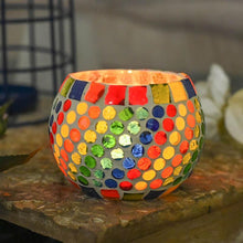 Load image into Gallery viewer, Gorgeous Handcrafted Colorful Mosaic T-light Holder