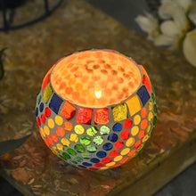 Load image into Gallery viewer, Gorgeous Handcrafted Colorful Mosaic T-light Holder