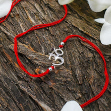 Load image into Gallery viewer, Auspicious OM Silver Rakhi