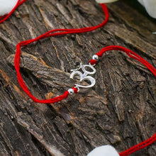 Load image into Gallery viewer, Auspicious OM Silver Rakhi