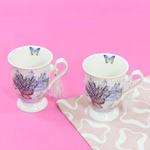 Load image into Gallery viewer, Violet Vintage Tea Cups (Set of 2)