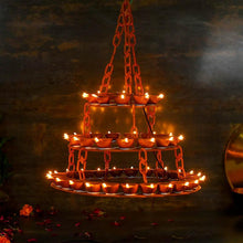 Load image into Gallery viewer, LED Traditional Diya Hanging Light