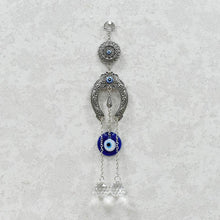Load image into Gallery viewer, Evil Eye Horseshoe Good Luck Hanging