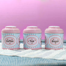Load image into Gallery viewer, Fantastic Tea Sugar Coffee Tin Jars Set Of 3