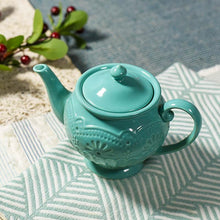 Load image into Gallery viewer, Turquoise Vintage Tea Pot