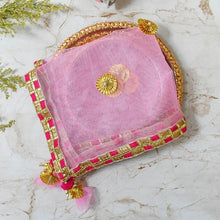 Load image into Gallery viewer, Bedazzled Baby Pink Thali Cover