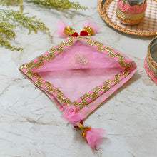 Load image into Gallery viewer, Bedazzled Baby Pink Thali Cover