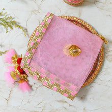 Load image into Gallery viewer, Bedazzled Baby Pink Thali Cover