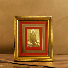Load image into Gallery viewer, 24k Gold Foil Sai Baba Card Frame