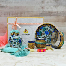 Load image into Gallery viewer, Blissful Blue Karwa Chauth Gift Box