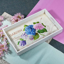 Load image into Gallery viewer, Floral Wooden Serving Tray Set Of 3
