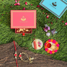 Load image into Gallery viewer, Sparkling Pink Crystal Bhaiya Bhabhi Rakhi Box