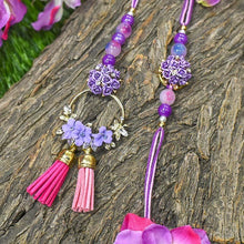 Load image into Gallery viewer, Floral Dahlia Bhaiya Bhabi Rakhi Set of 2