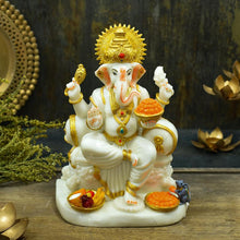 Load image into Gallery viewer, Glossy Lord Ganesha With Fruits and Sweets