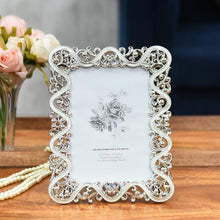 Load image into Gallery viewer, Classic Floral Silver Bordered Photo Frame