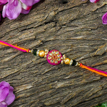 Load image into Gallery viewer, Blush Pink Kundan Rakhi