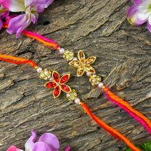 Load image into Gallery viewer, Elegant Floral Rakhi Set of 2