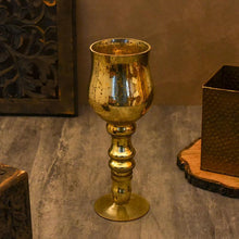 Load image into Gallery viewer, Honey Gold Flower Vase