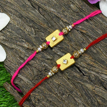 Load image into Gallery viewer, Rectangular Shaped Rakhi (Set Of 2)