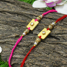 Load image into Gallery viewer, Rectangular Shaped Rakhi (Set Of 2)