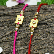 Load image into Gallery viewer, Rectangular Shaped Rakhi (Set Of 2)