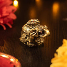 Load image into Gallery viewer, Feng Shui Elephant with Money Frog Atop (Clay)