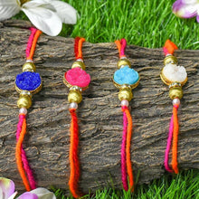 Load image into Gallery viewer, Trendy Stone Rakhi (Set of 4)