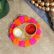 Load image into Gallery viewer, Gorgeous Pom Pom Akshat Roli Platter
