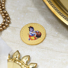 Load image into Gallery viewer, 24K Gold Foil Bal Gopal Coin