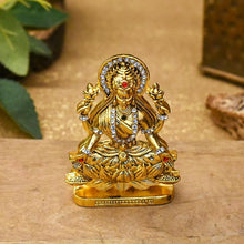 Load image into Gallery viewer, Diamond Studded Laxmi Idol on Lotus for Puja Home Decor