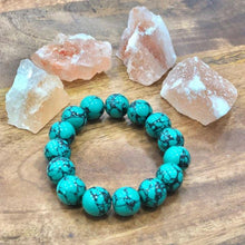 Load image into Gallery viewer, Turquoise/ Firoza Gemstone Protection 15 Bead Band/Bracelet