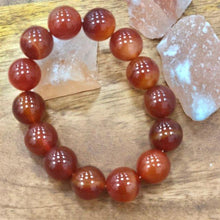 Load image into Gallery viewer, Stability- Carnelian Gemstone 14 Bead Band/Bracelet