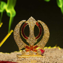 Load image into Gallery viewer, Antique Nishan Sahib Khanda Sikh Symbol
