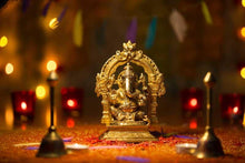 Load image into Gallery viewer, Handcrafted Brass Ganesh Idol