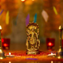 Load image into Gallery viewer, Handcrafted Vishnu God Brass Idol