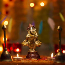 Load image into Gallery viewer, Brass Set of Six Musical Ganesha Idols