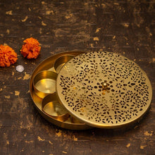 Load image into Gallery viewer, Unique Handcrafted Brass Pooja Samagridaan