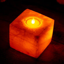 Load image into Gallery viewer, Himalayan Pink Salt Crafted Cube Tlight