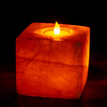 Load image into Gallery viewer, Himalayan Pink Salt Crafted Cube Tlight