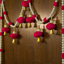 Load image into Gallery viewer, Pink Pom-Pom Toran/ Bandhanwar