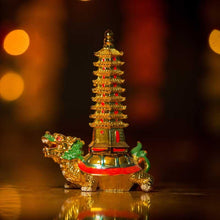 Load image into Gallery viewer, Feng Shui Dragon-Tortoise Pagoda