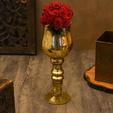 Load image into Gallery viewer, Honey Gold Flower Vase